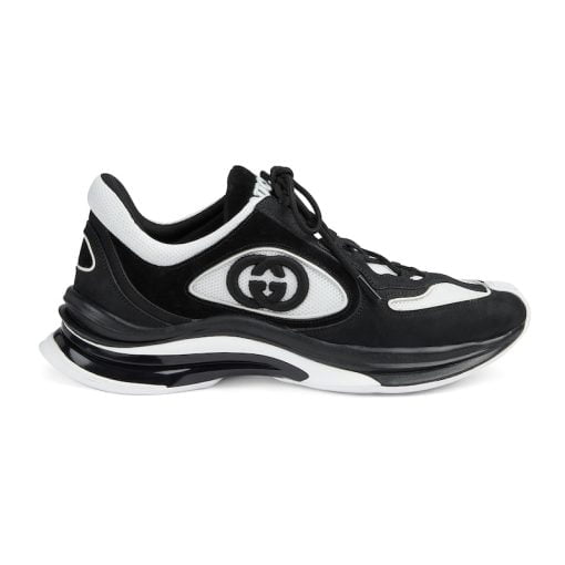 Men's Gucci Run Sneaker Black suede - 749785 AACSK 1089