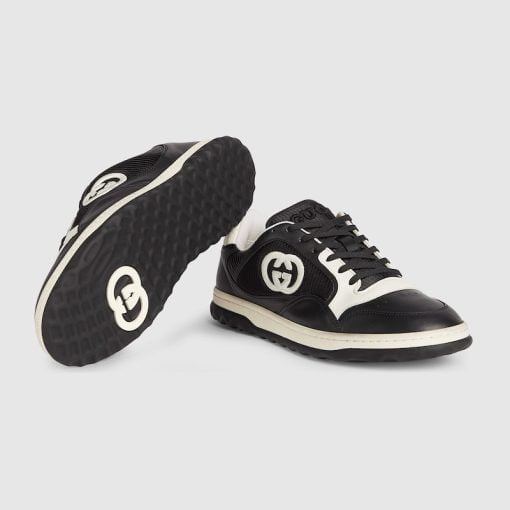 Men's MAC80 Sneaker Black And Off White Leather - 756811 AAB79 1051