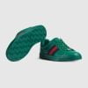 Men's Gucci ACE Sneaker With Web Green Leather - 757892 AAC24 3045