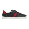 Men's Gucci ACE Sneaker With Web Black Leather - 757892 AACAG 1096