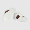 Men's Gucci ACE Sneaker With Web White Leather - 757892 AACAG 9055