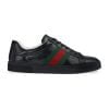 Men's Gucci ACE Sneaker With Web Black GG Crystal Canvas - 760775 FACRF 1163