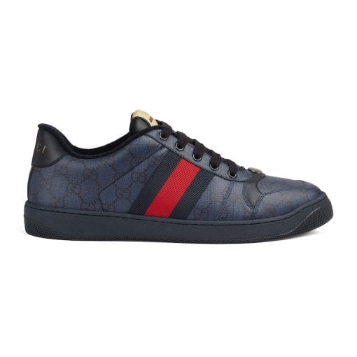 Men's Screener Sneake Blue And Dark Blue GG Supreme Canvas - 763525 FACMI 8443