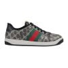Men's Screener Sneake Black And Grey GG Supreme Canvas - 763525 FACMI 8444