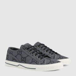 Alternative view of Men's Gucci Tennis 1977 Sneaker Dark Grey And Black GG Ripstop Recycled Polyester