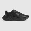 Men's Gucci Ripple Sneaker Black Leather - ‎771471 AAC95 1000