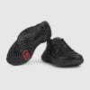 Men's Gucci Ripple Sneaker Black Leather - ‎771471 AAC95 1000