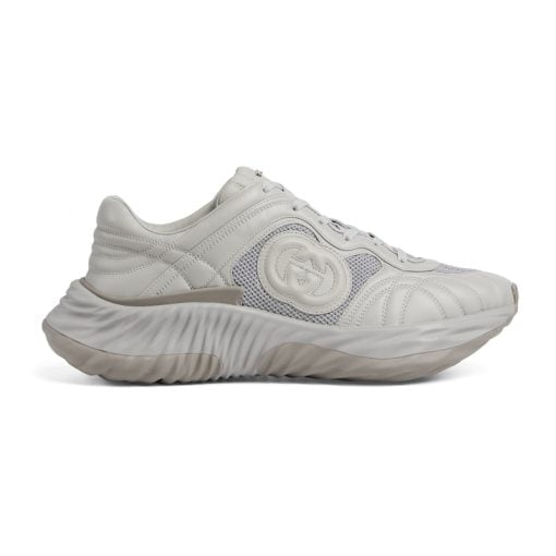 Men's Gucci Ripple Sneaker Grey Leather - 771471 AAC95 1440