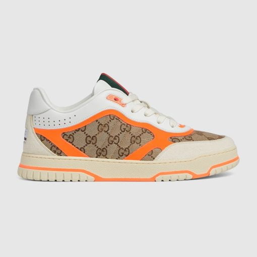 Men's Gucci Re-Web Sneaker Orange And Ebony Original GG canvas - 787476 AADHW 9561