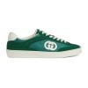 Men's Interlocking GG Sneaker Green Suede - 791742 AADM0 3143