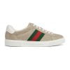 Men's Gucci ACE Sneaker With Web Oatmeal GG Suede - 798652 AADV9 9566