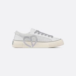 B33 Sneaker Gray Smooth Calfskin And Gray Dior Oblique Jacquard - 3SN303ZDE_H068