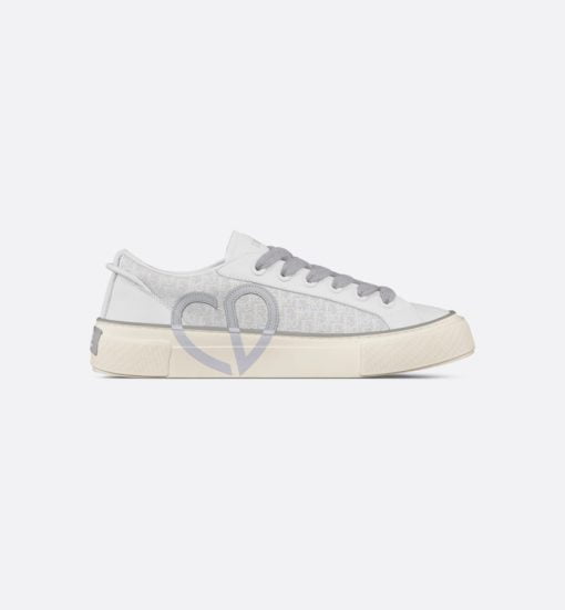 B33 Sneaker Gray Smooth Calfskin And Gray Dior Oblique Jacquard - 3SN303ZDE_H068