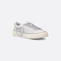 Alternative view of B33 Sneaker Gray Smooth Calfskin And Gray Dior Oblique Jacquard