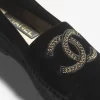 Chanel Espadrilles Velvet Black - W - G45849 B17477 94305