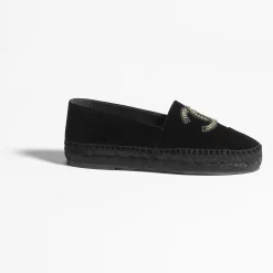Chanel Espadrilles Velvet Black - W - G45849 B17477 94305