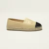 Chanel Espadrilles Lambskin Beige Black - W - G29762 X01000 C0204