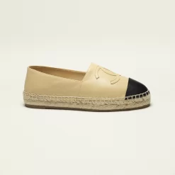 Chanel Espadrilles Lambskin Beige Black - W - G29762 X01000 C0204