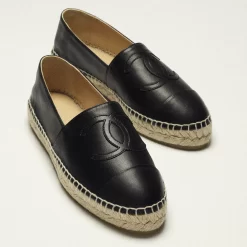 Alternative view of Chanel Espadrilles Lambskin Black - W
