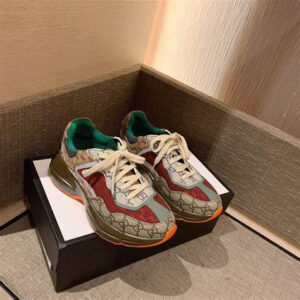 Men's GG Rhyton Sneaker Brick Red Original GG Supreme Canvas photo review