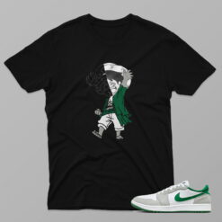 AJ1 Pine Green – Luffy And Choper – Black T-Shirt - 4IM02PT