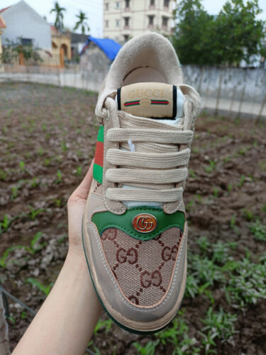 Men's Screener Sneake White Leather And Original GG Canvas photo review