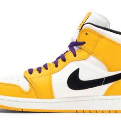 Alternative view of Jordan 1 Mid SE Lakers