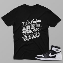 AJ1 Black White – Friends – Black T-Shirt