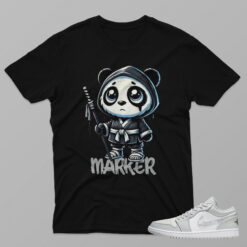 AJ1 White Camo – Weep – Black T-Shirt