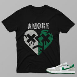 AJ1 Pine Green – Amore – Black T-Shirt