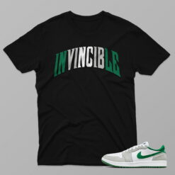 AJ1 Pine Green – Invincible – Black T-Shirt