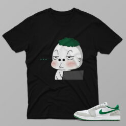 AJ1 Pine Green – Tech-Savvy Shrub – Black T-Shirt
