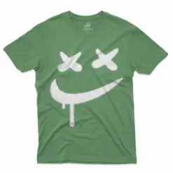 AJ4 Seafoam - Dripping Smile T-Shirt - Oil Green