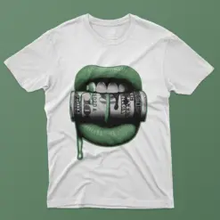 AJ4 Seafoam T-Shirt - Royal Lip -  White