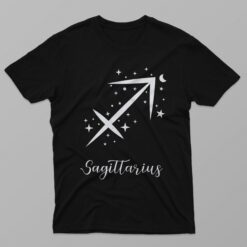 Custom Zodiac Sign Black T-Shirt