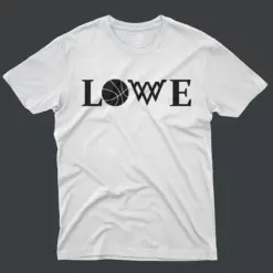 J1 Black and White T-Shirt - LOVE - White