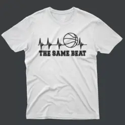 J1 Black and White T-Shirt - Heartbeat - White