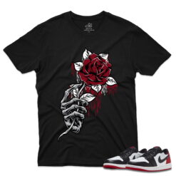 J1 Retro Low OG Black Toe - Roses T-Shirt - Black