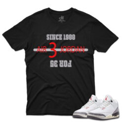 J3 Retro White Cement Reimagined - T-Shirt Since Black