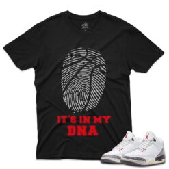 J3 Retro White Cement Reimagined - T-Shirt DNA Black