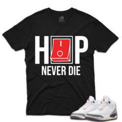 J3 Retro White Cement Reimagined - T-Shirt HipHop Black