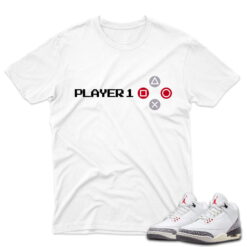 J3 Retro White Cement Reimagined - T-Shirt Player1 White