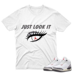 J3 Retro White Cement Reimagined - T-Shirt Look White