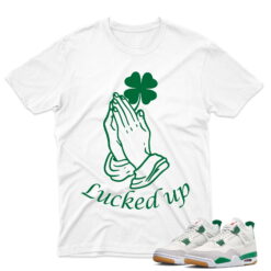 J4 Retro SB Pine Green - T-Shirt Lucked White