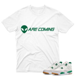 J4 Retro SB Pine Green - T-Shirt Alien White