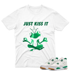 J4 Retro SB Pine Green - T-Shirt Frog White