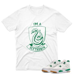 J4 Retro SB Pine Green - T-Shirt Slytherin White