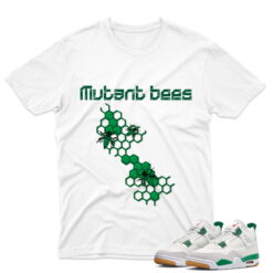 J4 Retro SB Pine Green - T-Shirt Bees White