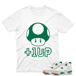 J4 Retro SB Pine Green - T-Shirt 1up White
