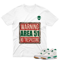 J4 Retro SB Pine Green - T-Shirt 51 White